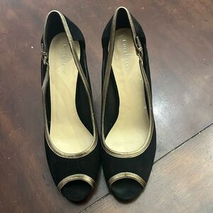 Cole hann black and bronze shoes size 10 1/2